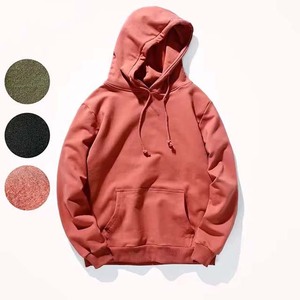Ventes en gros de sweats à capuche en molleton pour hommes, teints en pièce, unis, vintage, décontractés, à fermeture éclair intégrale, avec logo personnalisé, broderie, impression numérique - Product Image 6