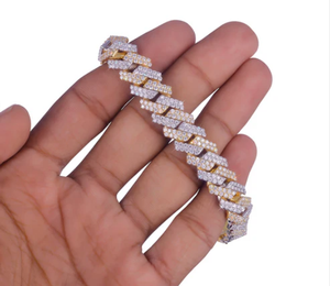 Bracelet tennis en diamant brun plaqué or rose 14 carats, argent 925, bracelet halo en diamant baguette - Product Image 3