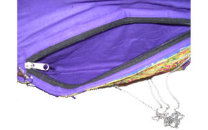 Bolso de mano tipo BANJARA bohemio con cierre de cremallera de gran capacidad, bolso bandolera portátil de algodón con bordado tribal étnico para mujer - Product Image 3