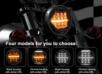 Nuevo Faro LED para Motocicleta de 60W 32V 5.75 Pulgadas 6500K 4800 Lúmenes Diseño de Panal EMARK DOT