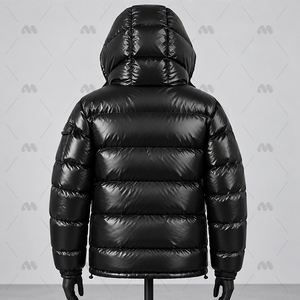 Doudoune brillante pour homme, légère, parka d'hiver à capuche zippée, manteau matelassé pour le ski et les loisirs - Product Image 3