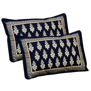 Draps en pur coton imprimés Handblock Draps décoratifs pour la maison traditionnelle Barmeri Print King Size Draps avec deux taies d'oreiller OEM - Product Image 5