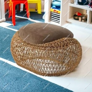 Taburete de mostrador sin espalda con entramado de ratán Natural de nuevo diseño hecho a mano, consola con incrustaciones de hueso en forma ondulada, sala de estar atractiva - Product Image 3