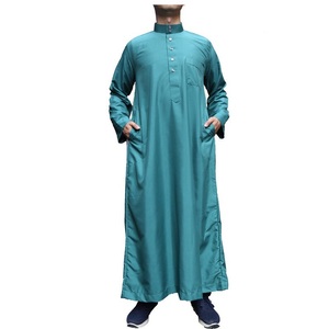 Dubaï vêtements musulmans saoudiens Daffah robe musulmane hommes Qamis qatar thobe bouton personnalisé de haute qualité Thobe Jubba hommes Thobe - Product Image 2