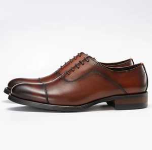 Zapatos Oxford de Cuero Genuino Transpirables, Duraderos y Elegantes para Hombre, Atuendo Formal de Negocios, Oficina y Conjuntos Casuales - Product Image 2