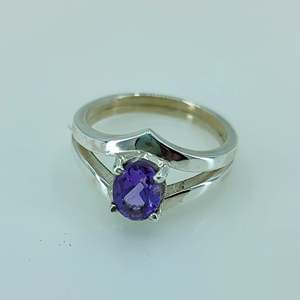 Bague en argent sterling 925 style bohème avec pierre de naissance de juin, améthyste faite à la main, finition platine – Cadeau idéal pour son anniversaire ou son anniversaire de mariage - Product Image 2