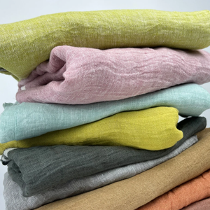Wholesale Certified European Flax Linen <b>Fabric</b> 115''/292cm Extra Width Mid <b>Weight</b> 100% Linen for Sofas for Girls - Product Image 1