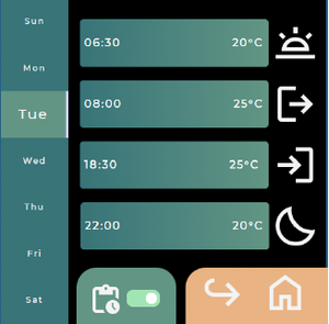 Termostato BACnet de calor de suelo con pantalla táctil a color Termostato de calefacción de suelo colorido para caldera, calor eléctrico, radiador TRV - Product Image 5