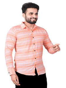 Camisa informal de diseñador para hombre de alta calidad Tela transpirable para exportaciones a precio mayorista - Product Image 2