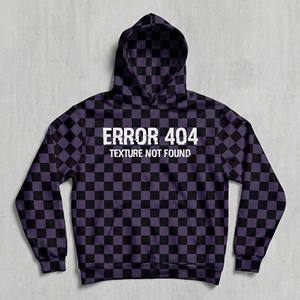 Sweat-shirt en molleton décontracté pour homme, style Harajuku Vaporwave, hiver, motif graphique « Erreur 404 Texture Non Trouvée », coupe classique, numérique - Product Image 6