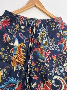 Conjunto de pijama de algodón puro con estampado de bloques hecho a mano para mujer, ropa de dormir con cuello en V, traje de noche suave y cómodo para el verano - Product Image 5