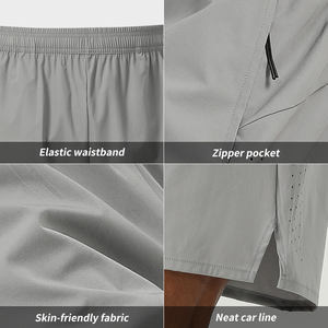 Vêtements de sport pour hommes Shorts avec poches Séchage rapide Respirant Vêtements de plein air Workout Polyester Running Shorts pour hommes Gym - Product Image 2