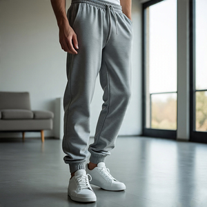 Vente en gros Pantalon de jogging pour homme Pantalon surdimensionné à taille évasée avec cordon de serrage Pyjama Pantalon de jogging pour homme - Product Image 6