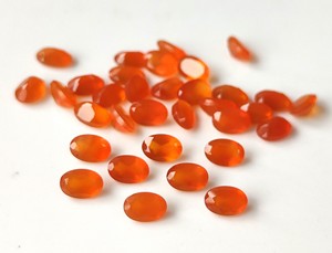 Cornaline naturelle 3x5mm-10x12mm taille ovale à facettes pierres précieuses en vrac faites à la main de haute qualité pour la fabrication de bijoux - Product Image 3