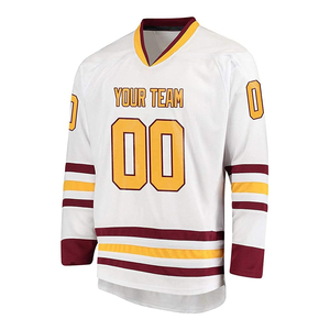 Uniforme de hockey sobre hielo de alta calidad, ropa deportiva de manga larga, 100% poliéster, ligero, logotipo personalizado y nombre del equipo Oem - Product Image 6