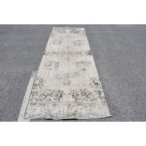 Vintage <b>Rug</b>, <b>Runner</b> 3.5x9.7 ft <b>Rug</b>, White Polka dot <b>Rug</b> - Product Image 3