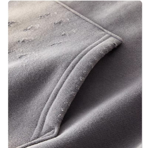 Sudadera con capucha personalizada con estampado digital, Jersey destruido lavado de algodón, sudadera gruesa de alta calidad, ropa de invierno de lana de gran tamaño para hombres y mujeres - Product Image 4