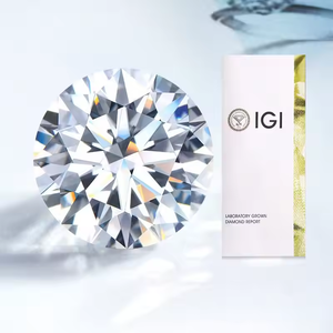 Diamants de laboratoire en vrac en gros, certifiés IGI/HPHT CVD, taille brillant, couleur D, fantaisie, taille légère, 0,5 ct à 6 ct, D'VINS - Product Image 2