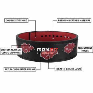 Ceinture de musculation en cuir Rexfit Sports pour la musculation et l'entraînement en salle de sport - Product Image 4