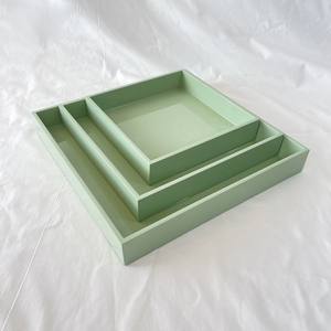 Bandeja de servicio de laca bandejas de cóctel de té y café lacadas duraderas para mesa de comedor - Product Image 1