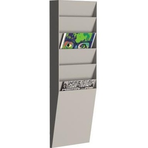 Organisateur de magazines Prospectus Paperflow 6 faces PAPERFLOW Polystyrène Gris 23,6 x 71,2 x 8,3 cm (L x H x P) DIN A4 Profondeur 8,3 cm - Product Image 1