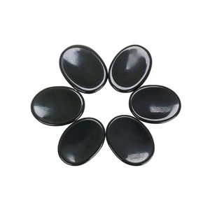 Feng Shui Fairy Style Polished <b>Crystal</b> Thumb Black Agate Semi-Precious Stone <b>Craft</b> for Palm Worry <b>Crystal</b> Worry Stone Healing - Product Image 6