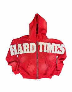 Sweat à capuche oversize de luxe personnalisé, style boxy, broderie vieillie, entièrement orné de strass, disponible en plusieurs couleurs, 400 g/m², confortable et adapté - Product Image 2