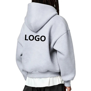 Sweats à capuche zippés pour hommes personnalisés de haute qualité, coupe ample et surdimensionnée, épaules tombantes, 100% coton, pour l'hiver - Product Image 4