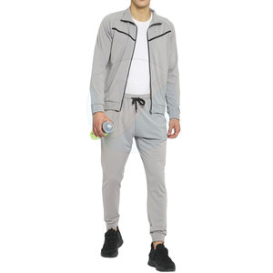 Vente directe d'usine Costume de jogging de style printemps pour hommes Vêtements de mode respirants en matériau durable Survêtements de couleur unie - Product Image 4