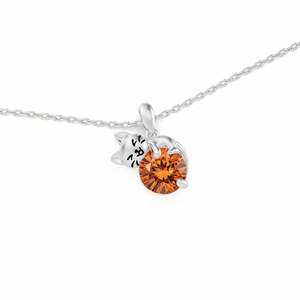 Collier Jeulia Hug Me Sassy Cat en acier inoxydable plaqué or avec pierre de naissance - Product Image 6