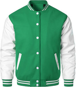 Chaqueta Varsity a la moda para hombre, con diseño de patchwork, transpirable, duradera, precio al por mayor, más vendida, recién llegada. - Product Image 4