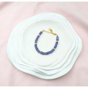 925 Sterling <b>Silver</b> Tanzanite Beaded <b>Bracelet</b> for Gift Occasions - Product Image 3