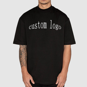 Vente en gros 100% coton côtes cou goutte épaule bouffante impression poids lourd surdimensionné conception personnalisé hommes T-Shirts - Product Image 1