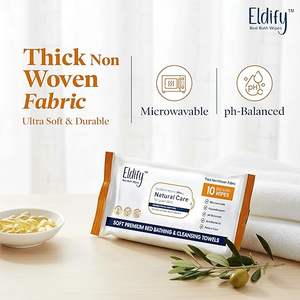 Toallitas Húmedas de Algodón Suaves y Delicadas para la Limpieza Corporal, Paquete de 10-100 Toallitas para Adultos y Pacientes - Product Image 4