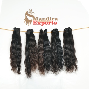 Vente en gros d'extensions de temple vietnamien Remy 100% naturel soyeux noir droit bouclé vague naturelle indien brut qualité non transformée - Product Image 3
