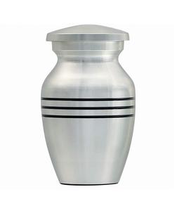 <b>Small</b> Keepsake <b>Urn</b> <b>for</b> <b>Human</b> <b>Ashes</b> or Pet <b>Ashes</b> Qty 1 Hard Metal Cremation <b>Urn</b> Mini Funeral <b>Urn</b> with Velvet Bag - Product Image 1