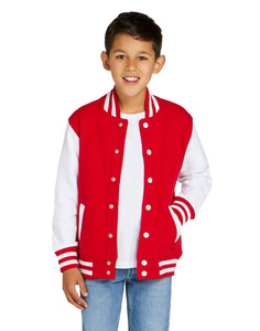 แจ็คเก็ตวาร์ซิตี้เด็กแบบ ODM ที่ปรับแต่งได้ แจ็คเก็ตเบสบอลเลตเตอร์แมนคุณภาพสูง แจ็คเก็ตวาร์ซิตี้เด็กปักโลโก้ตามสั่ง - Product Image 6