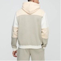 Sweat à capuche et sweat-shirt confortables pour hommes, nouvelle conception de blocs de couleurs à la mode, logo brodé personnalisé, style décontracté Hip Hop, vente en gros