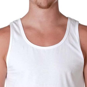 Precio al por mayor diseño personalizado gimnasio chaleco camisetas bordado impreso hombres de talla grande camisetas sin mangas 200g algodón transpirable sin mangas - Product Image 5