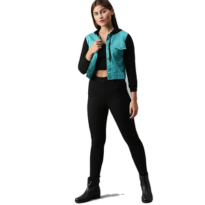 แจ็กเก็ตยีนส์แบบยั่งยืนสำหรับผู้หญิงเสื้อโค้ทยีนส์ระบายอากาศได้มีกระดุมเสื้อผ้าแฟชั่นสำหรับฤดูหนาวสำหรับฤดูใบไม้ร่วง - Product Image 5