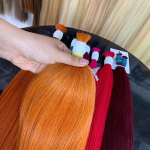 Single Donor Bulk <b>Hair</b> Extensions Raw <b>Hair</b> Dyed <b>Color</b> Vietnam Factory Special Wholesale Supplier Straight Ready To Ship Colorful - Product Image 1