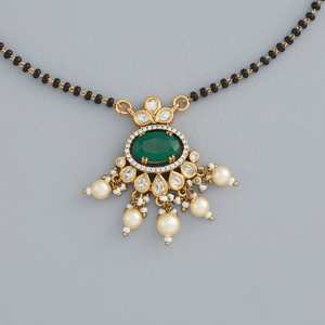 Kundan Pearl Mangalsutra <b>Necklace</b>-173021 - Product Image 1