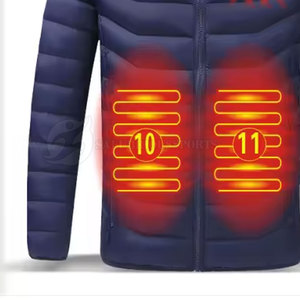 Best Quality Men's <b>Slim</b> <b>Fit</b> Self-Heating High Street Style Winter <b>Jackets</b> with Stand Collar Breathable Quick Dry - Product Image 4