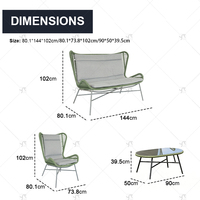 Canapé de jardin d'extérieur, mobilier de salon pour patio, idéal pour la cour, le balcon, les hôtels et les centres de villégiature - Fournisseur