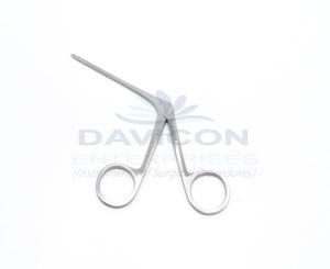 Pinzas de oreja de cocodrilo manuales, mordazas dentadas rectas delicadas/finas, porta agujas de acero inoxidable de 0,5 CM" - Product Image 2