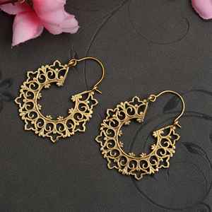 Venta caliente 14K chapado en oro plata esterlina 925 latón macizo diseñador aro pendientes mujeres regalo perla piedra principal precio al por mayor - Product Image 4