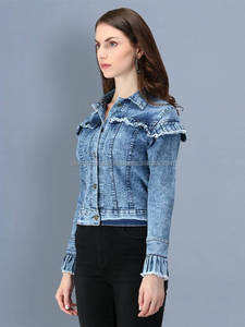 Nuevas Chaquetas vaqueras desgastadas para mujer con estilo, chaquetas de camionero a la moda para mujer, chaqueta universitaria al por mayor y personalizada - Product Image 4