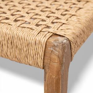 Tabouret de salle de bain en teck recyclé avec siège en corde naturelle tressée à la main, tabouret de douche imperméable pour spa, mobilier de salle de bain rustique - Product Image 4