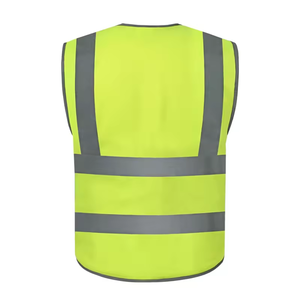 Chaleco Reflectante de Alta Visibilidad para Hombre, Personalizable de Fábrica, Impermeable, de Nailon Antiarrugas con Bolsillos - Product Image 2