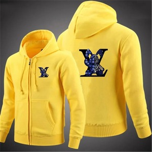 Vêtement de sport pour homme de haute qualité 2025, à capuche zippée, décontracté, streetwear, ample, printemps automne, dessin animé, respirant, polaire 100% coton - Product Image 6
